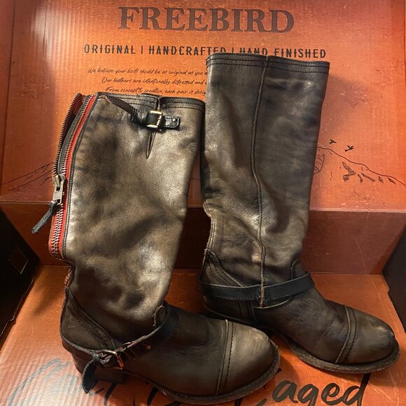 Freebird by Steven ROADEY Leather Strappy Boots - Picture 6 of 15